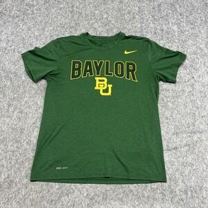 Baylor Shirt Mens Medium Green Nike Dri-FIT Athletic Tee College NCAA Basketball